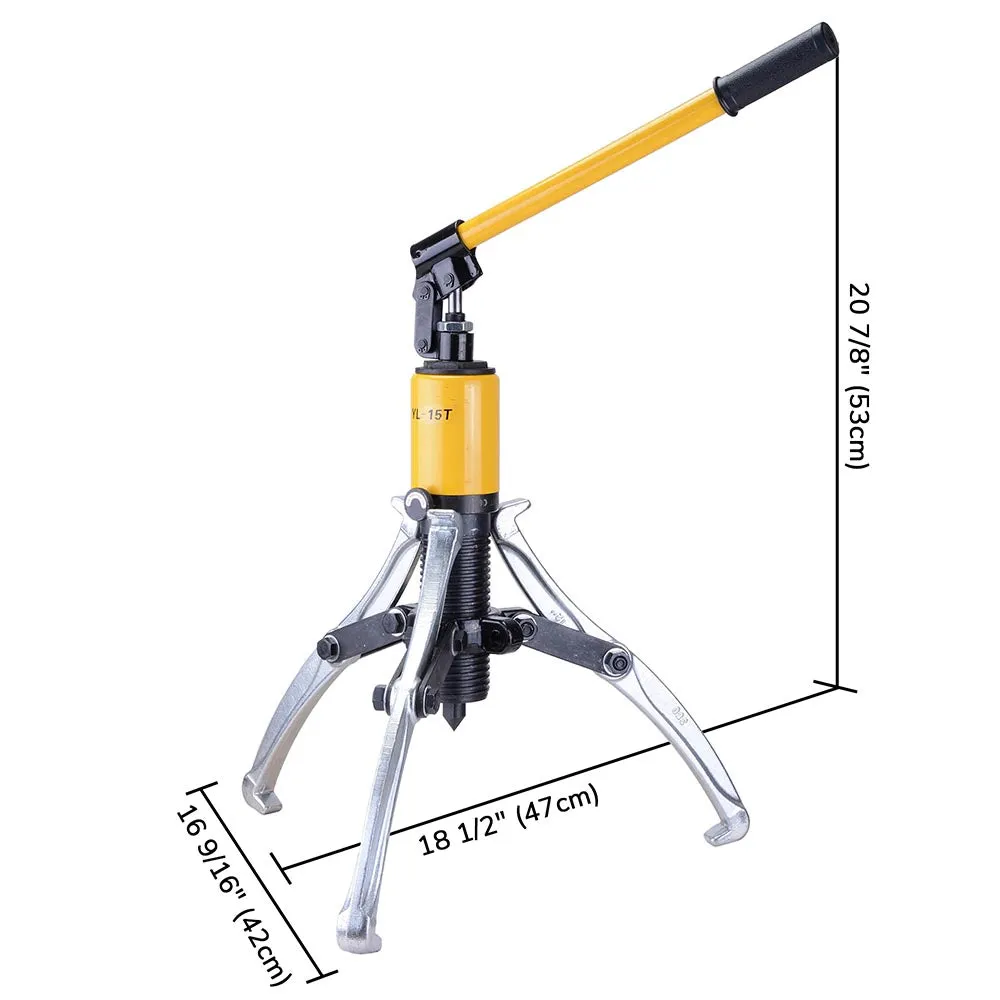 TheLAShop 15 Ton 3in1 Hydraulic Gear Puller 3 Jaws Separator w/ Case