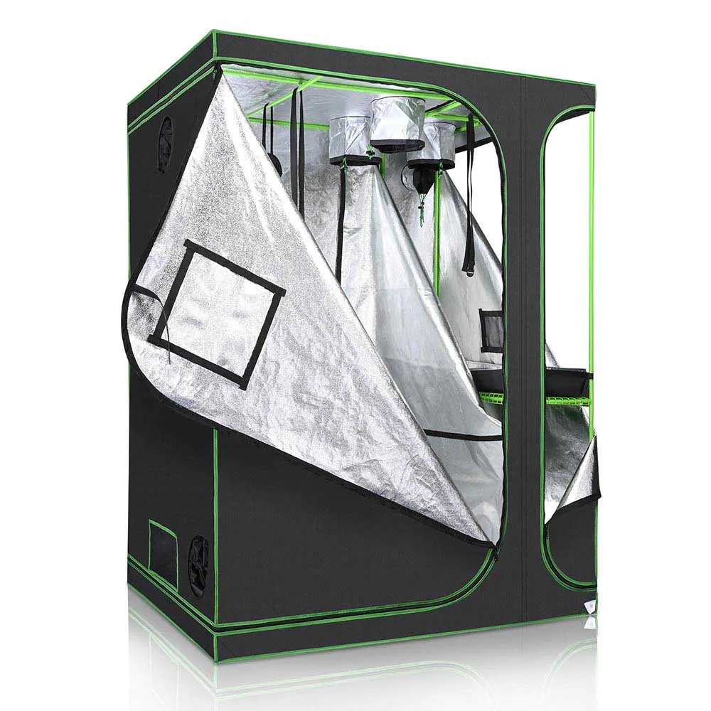 TheLAShop 2 in 1 Grow Tent with Shelf 5x4x6.7ft Hydroponic Grow Room