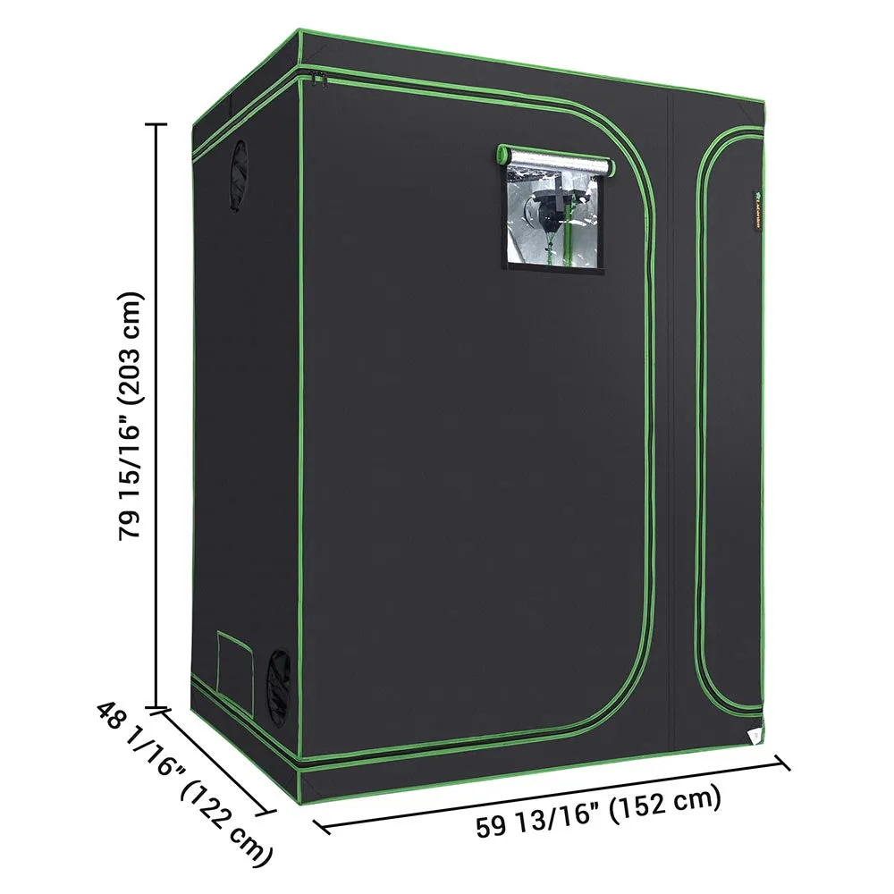 TheLAShop 2 in 1 Grow Tent with Shelf 5x4x6.7ft Hydroponic Grow Room