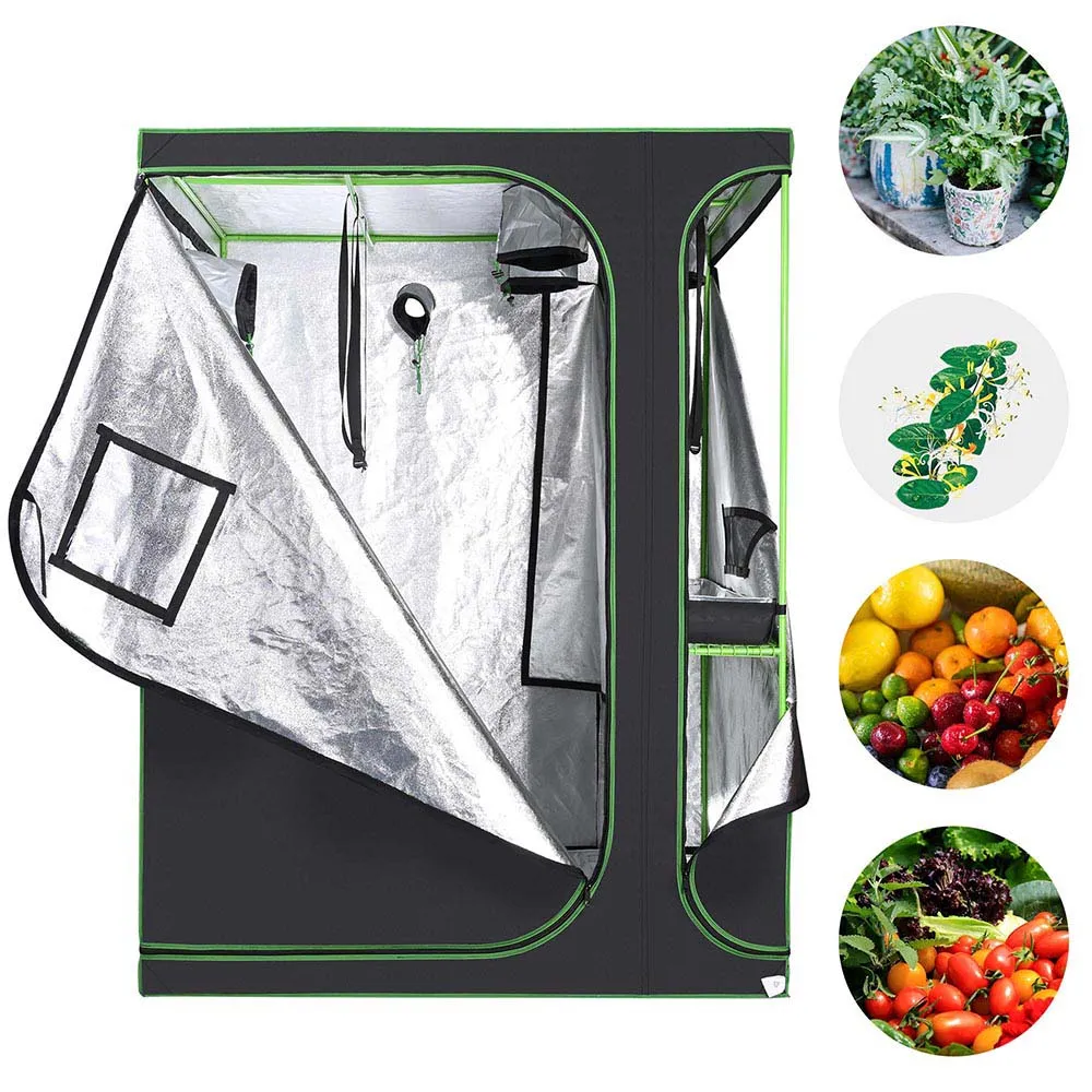 TheLAShop 2 in 1 Grow Tent with Shelf 5x4x6.7ft Hydroponic Grow Room