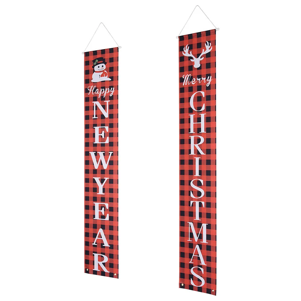 TheLAShop Christmas Decorations Door Signs Merry Christmas 2-Pack