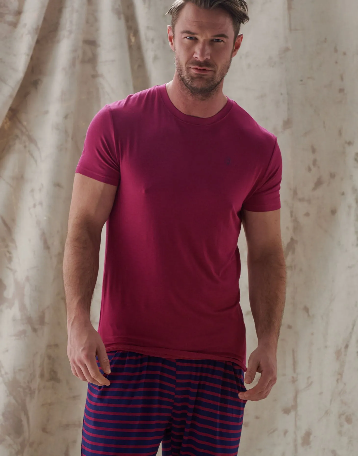 Two-pack Men's Bamboo T-Shirts – Wine & Navy