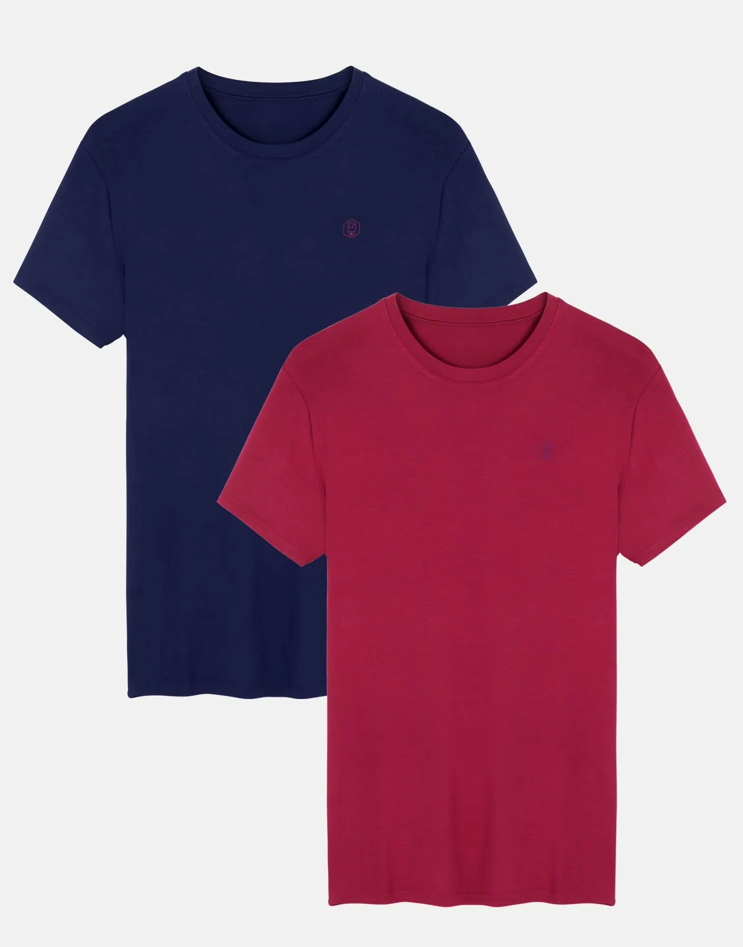 Two-pack Men's Bamboo T-Shirts – Wine & Navy