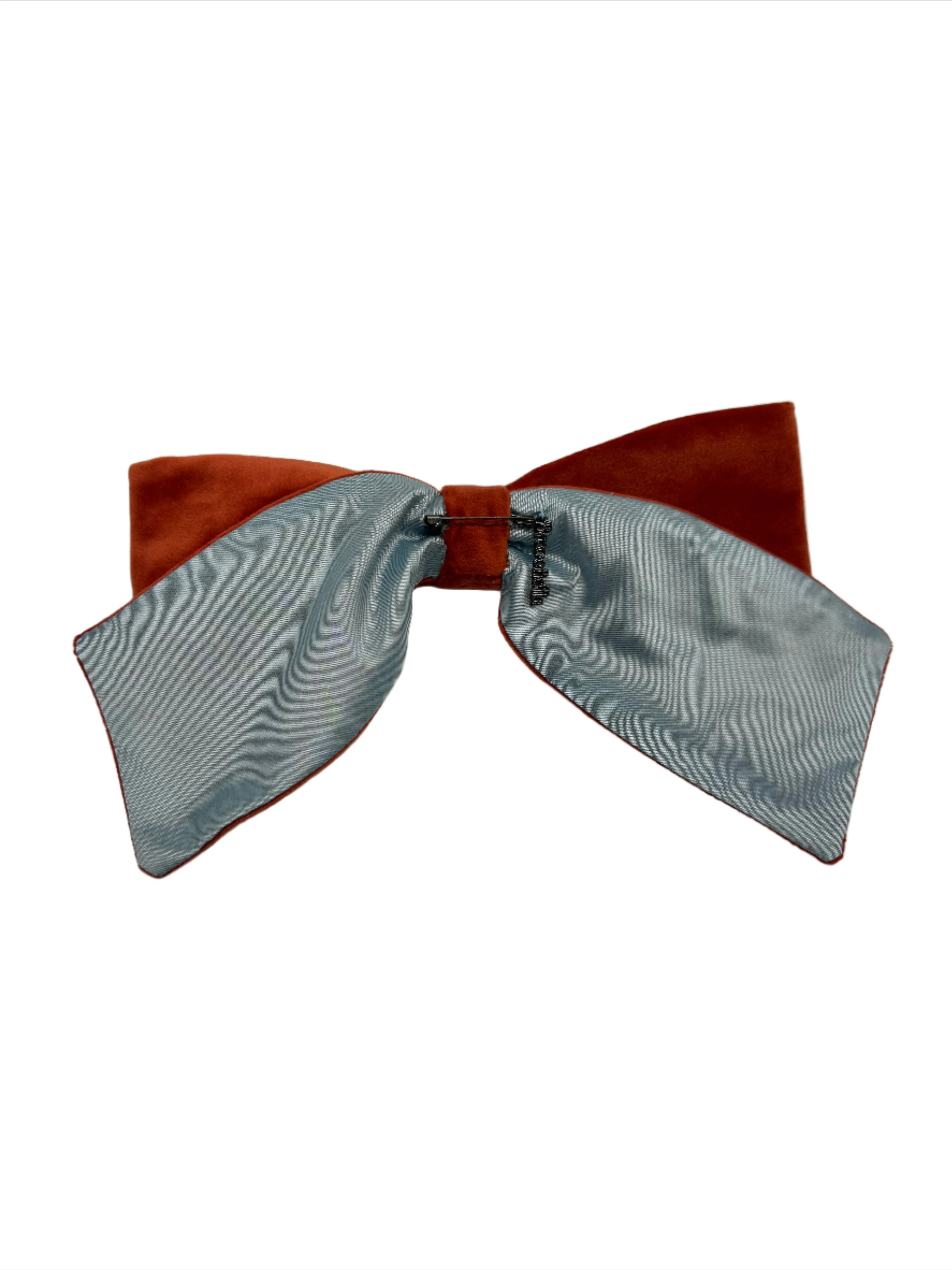 Velvet Bows - Orange/Ice Blue