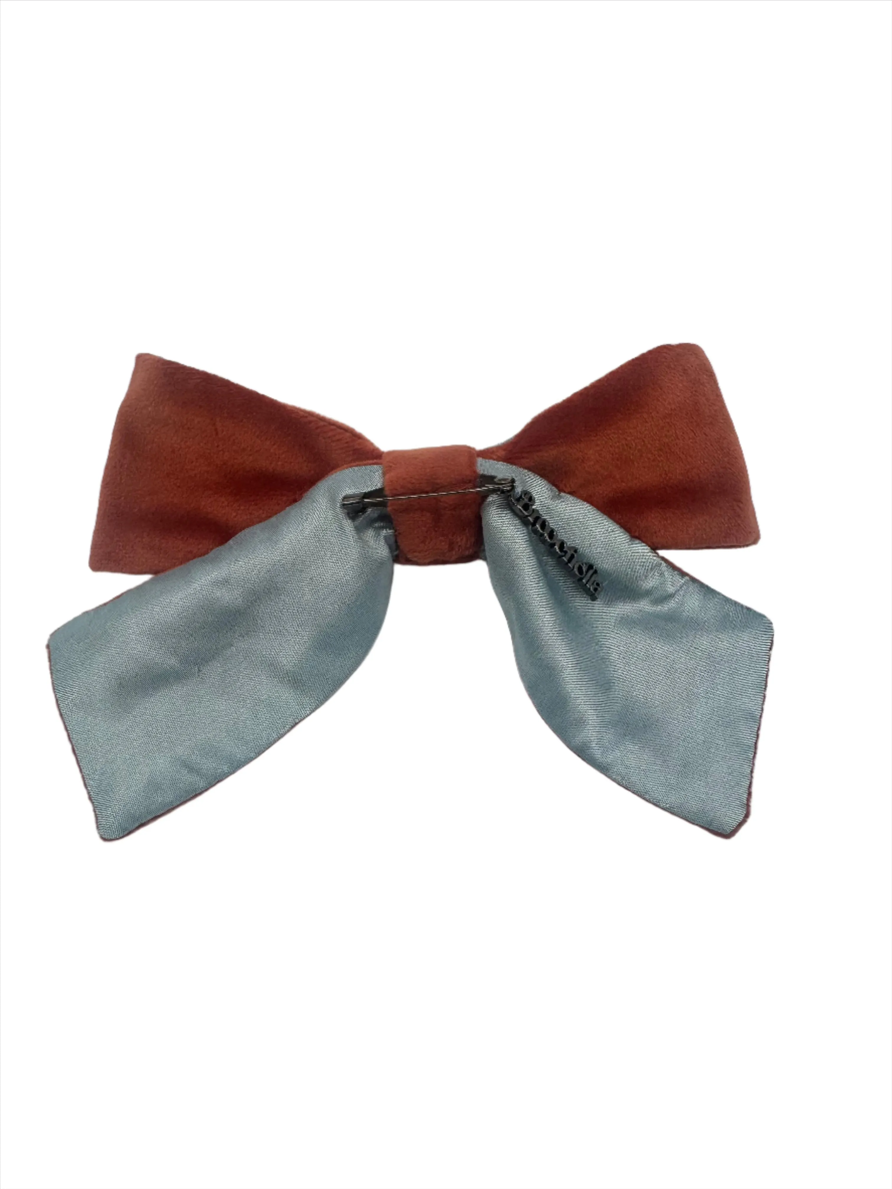 Velvet Bows - Orange/Ice Blue