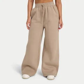 Womens Collective Wide Leg Sweatpant - Mocha