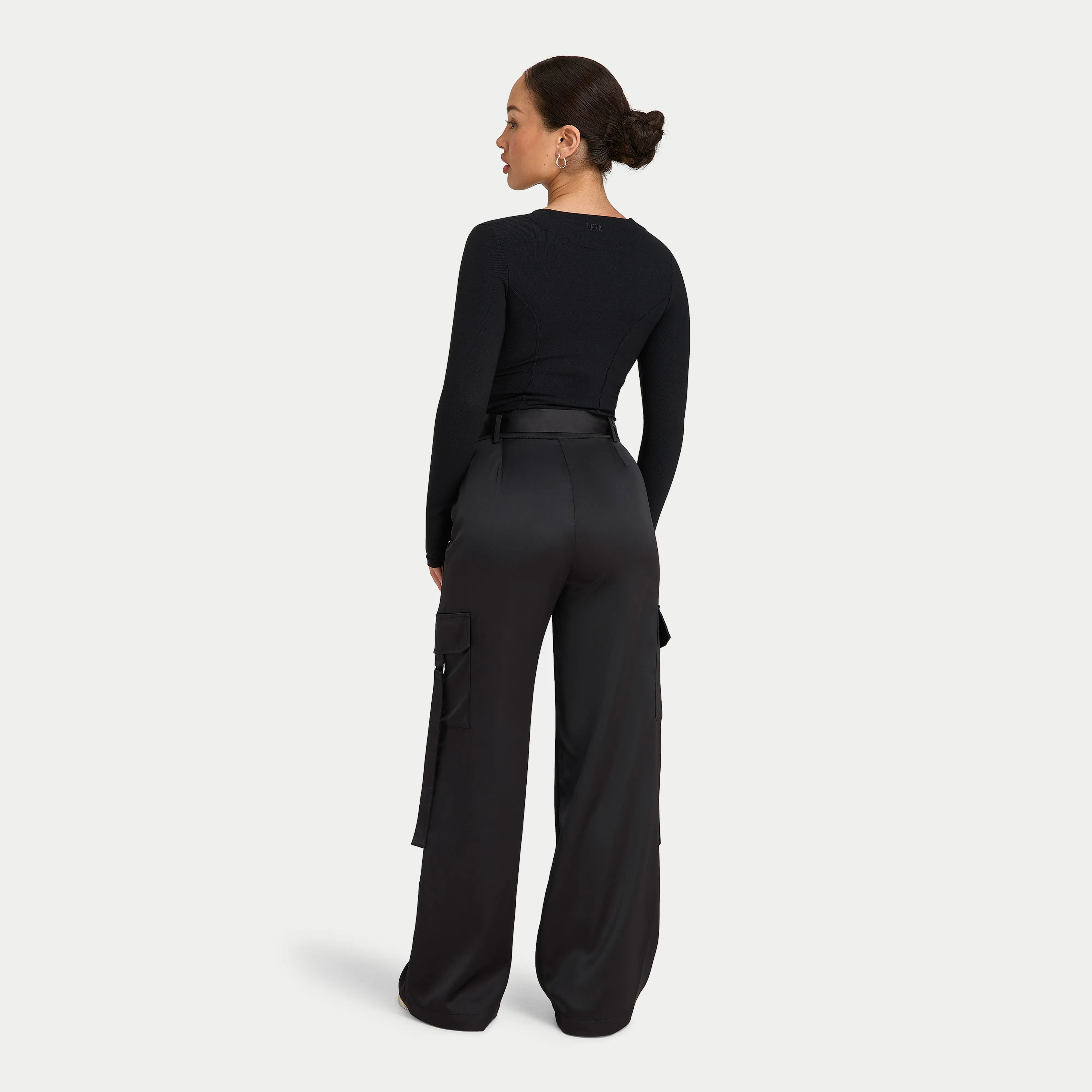 Womens Tailored Cargo Trouser - Black