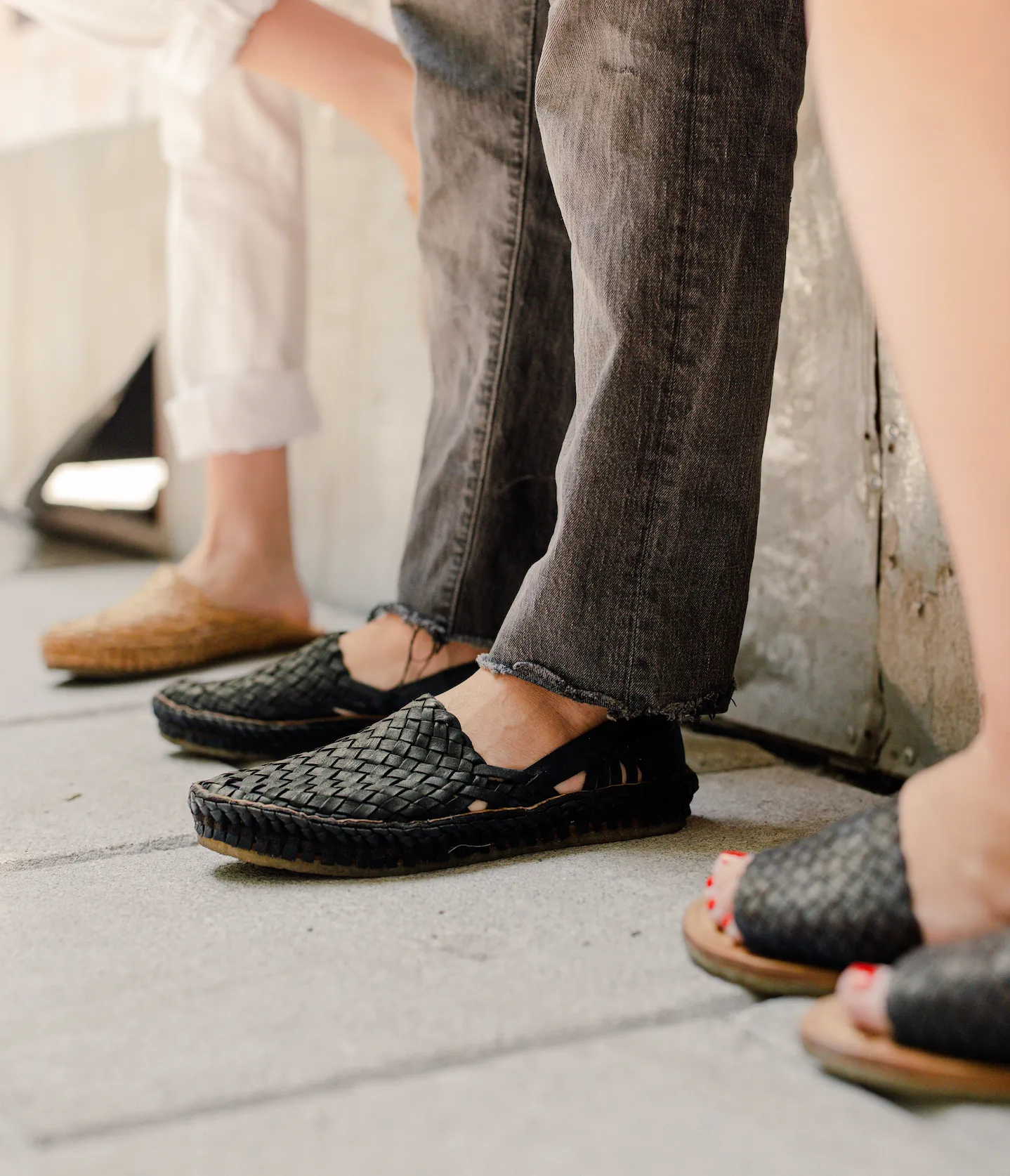 Woven Shoe in Charcoal