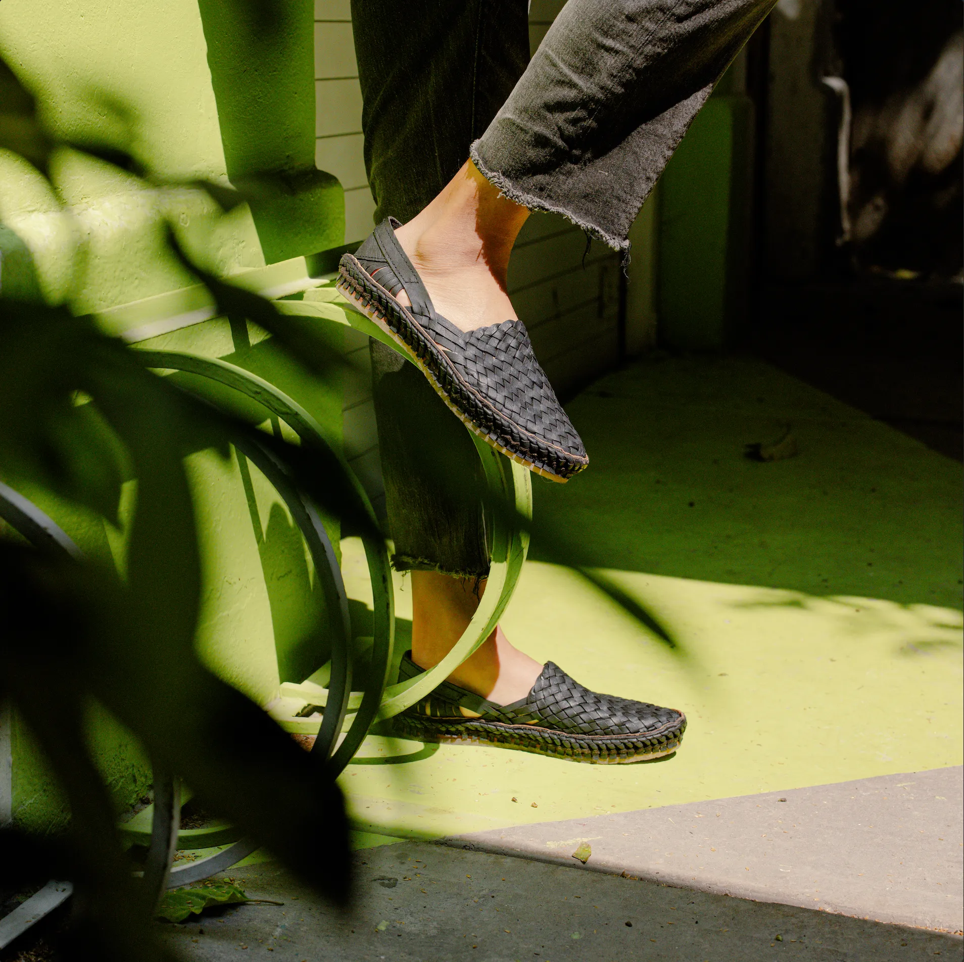 Woven Shoe in Charcoal