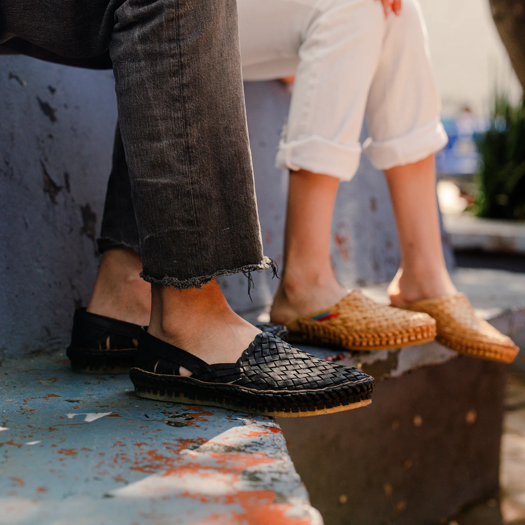 Woven Shoe in Charcoal