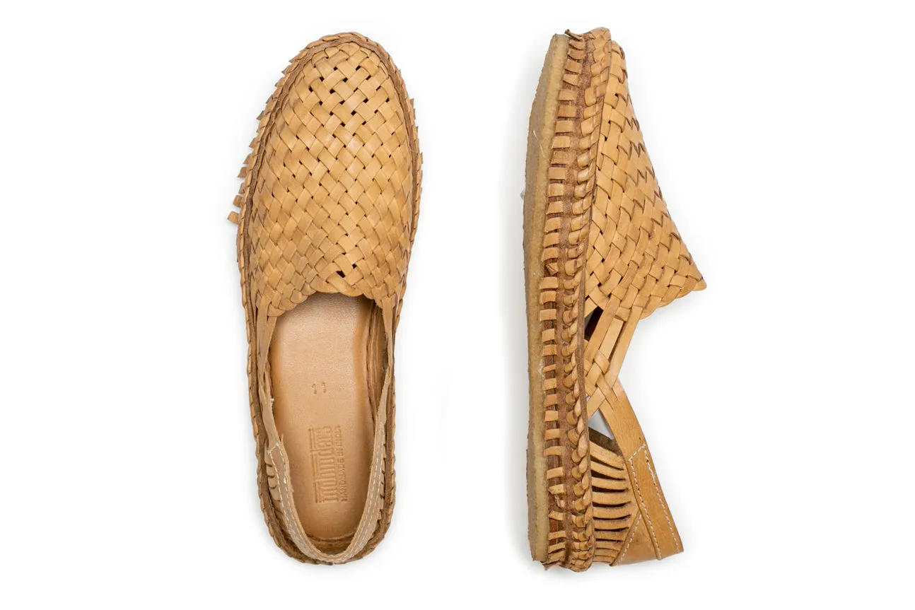 Woven Shoe in Honey   No Stripes