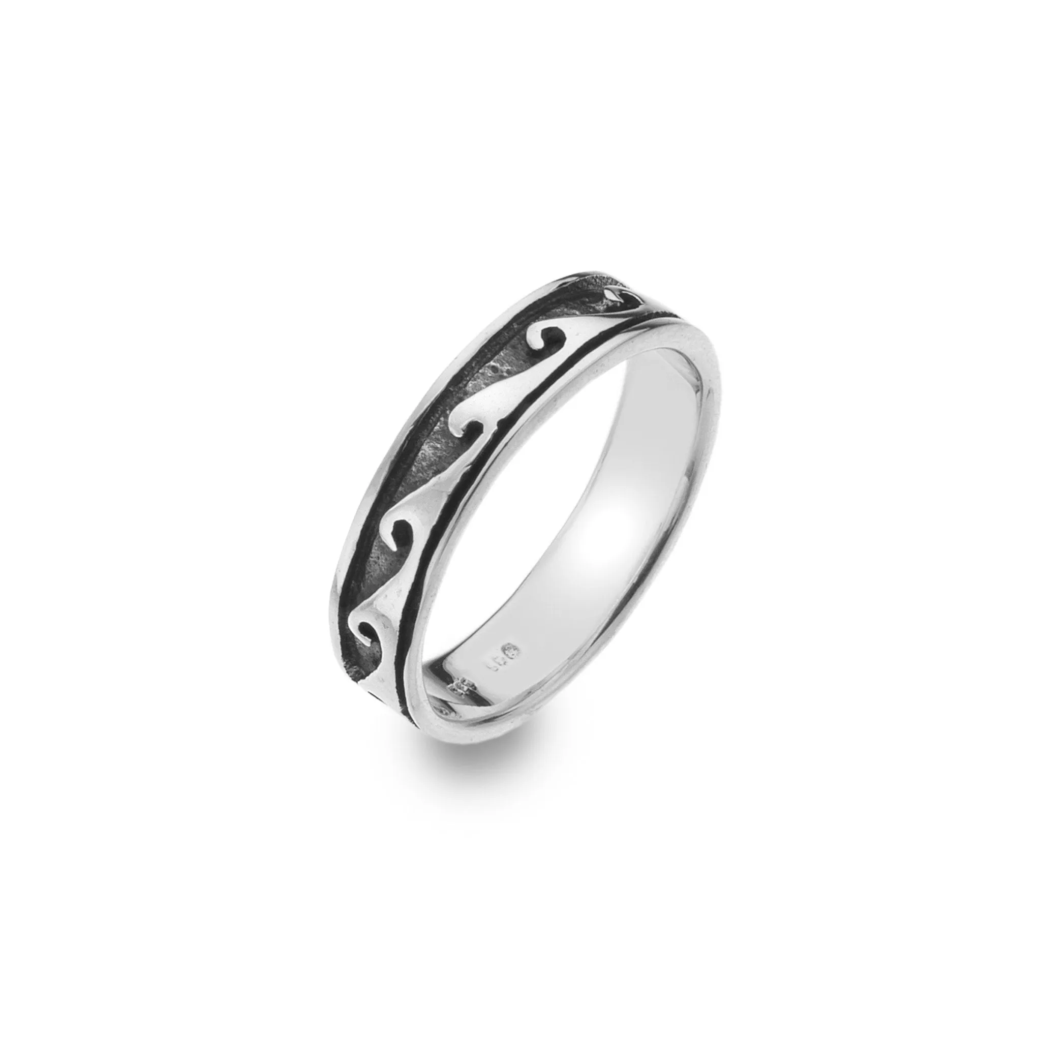 Yin and Yang Wave Ring